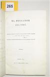 (LIMA--1815.) Sammelband volume of 4 pamphlets relating to Peruvian independence.